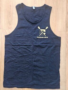 Never worn! Black Colorado Crew Tank top with oars graphic - Size Medium